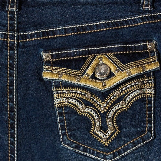 Women's Embroidered Bootcut Jeans Diamond - Premium Western Denim