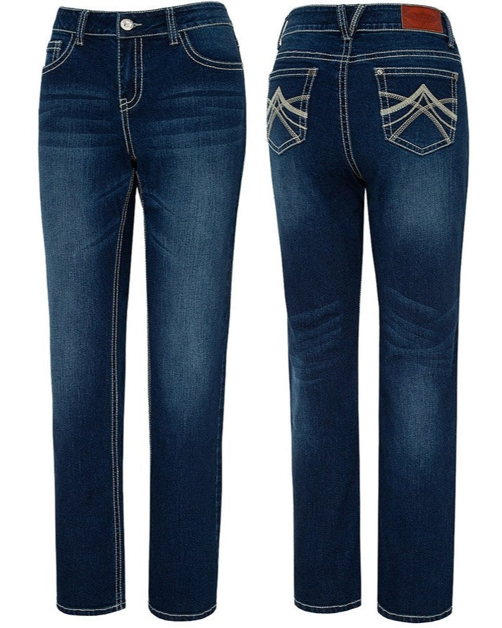 Women's Embroidered Bootcut Jeans Kimberly - Premium Western Denim