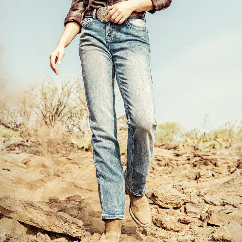 Women's Embroidered Bootcut Jeans Lexi - Premium Western Denim