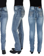Women's Embroidered Bootcut Jeans Lexi - Premium Western Denim
