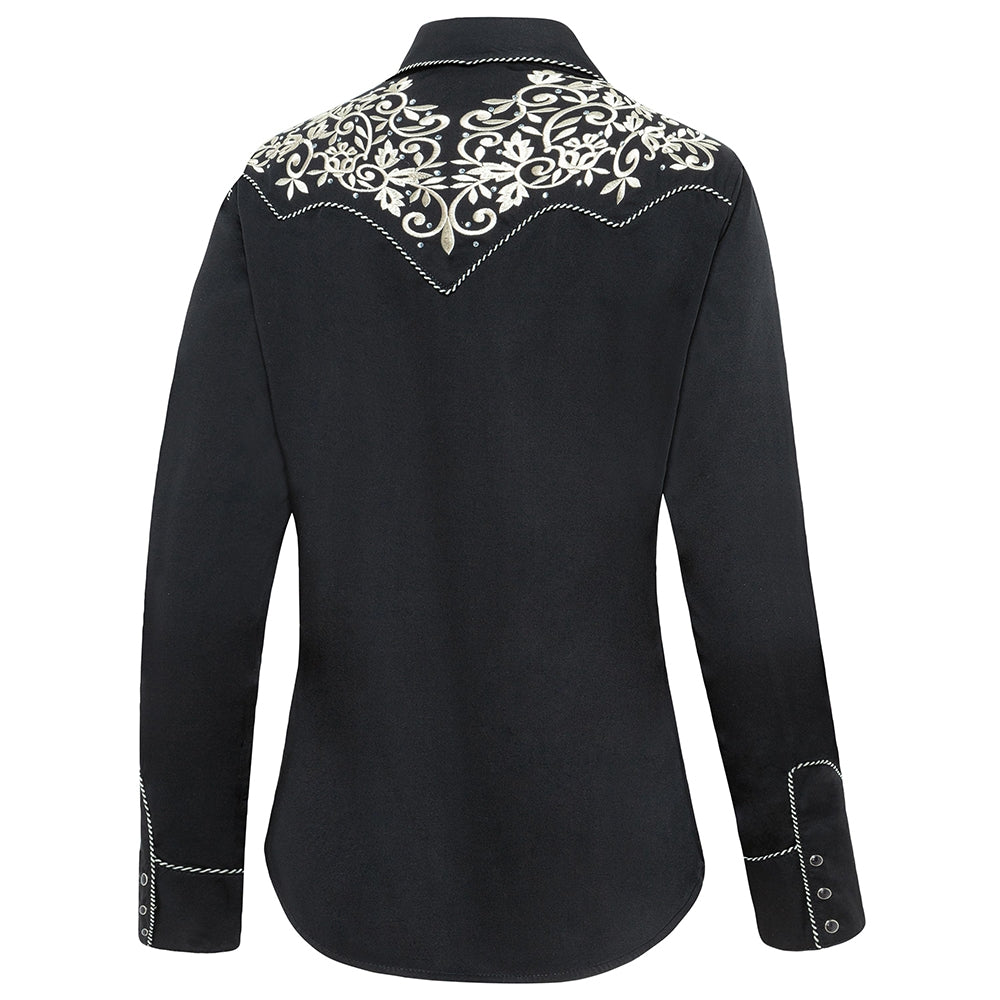 Women's Embroidered Western Blouse Holly - Rhinestone Cowgirl Shirt