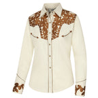 Women's Embroidered Western Blouse Janice - Elegant Cowgirl Shirt