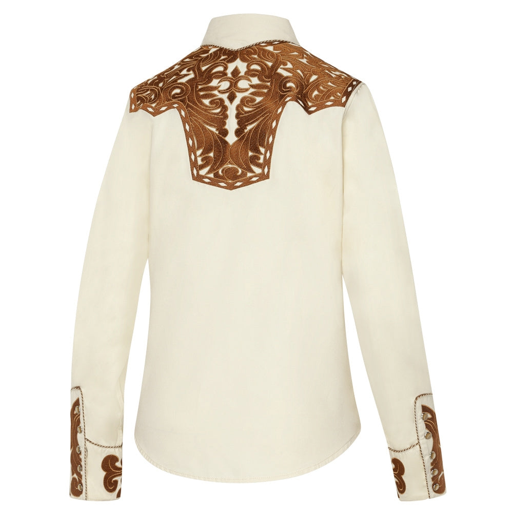 Women's Embroidered Western Blouse Janice - Elegant Cowgirl Shirt
