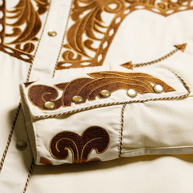 Women's Embroidered Western Blouse Janice - Elegant Cowgirl Shirt