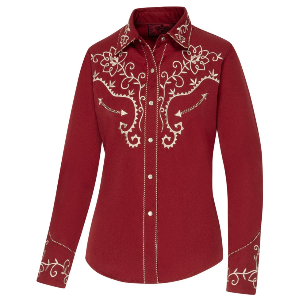 Women's Embroidered Western Blouse Ruth - Premium Cowgirl Shirt