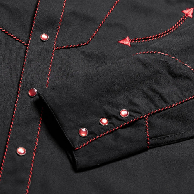 Women's Embroidered Western Blouse Sharon - Two-Tone details Cowgirl Shirt