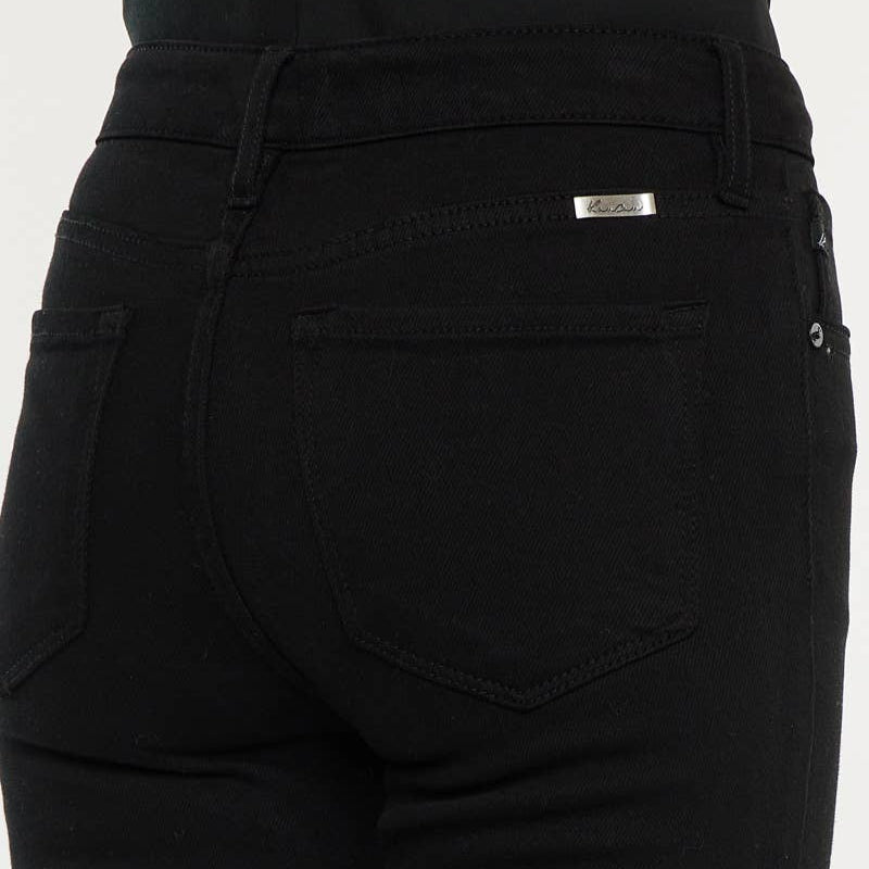 Women's High Rise Bootcut Jeans Black - Premium Stretch Denim Bootcut Jeans