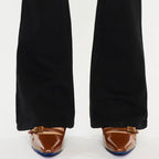 Women's High Rise Bootcut Jeans Black - Premium Stretch Denim Bootcut Jeans