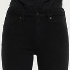 Women's High Rise Bootcut Jeans Black - Premium Stretch Denim Bootcut Jeans