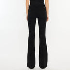Women's High Rise Bootcut Jeans Black - Premium Stretch Denim Bootcut Jeans