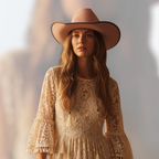 Women's Premium Western hat Belle rose - Rhinestone Cowboy Hat