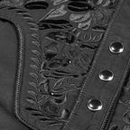 Women's black Western Blouse Riley - Embroidered Rhinestone Cowgirl Shirt