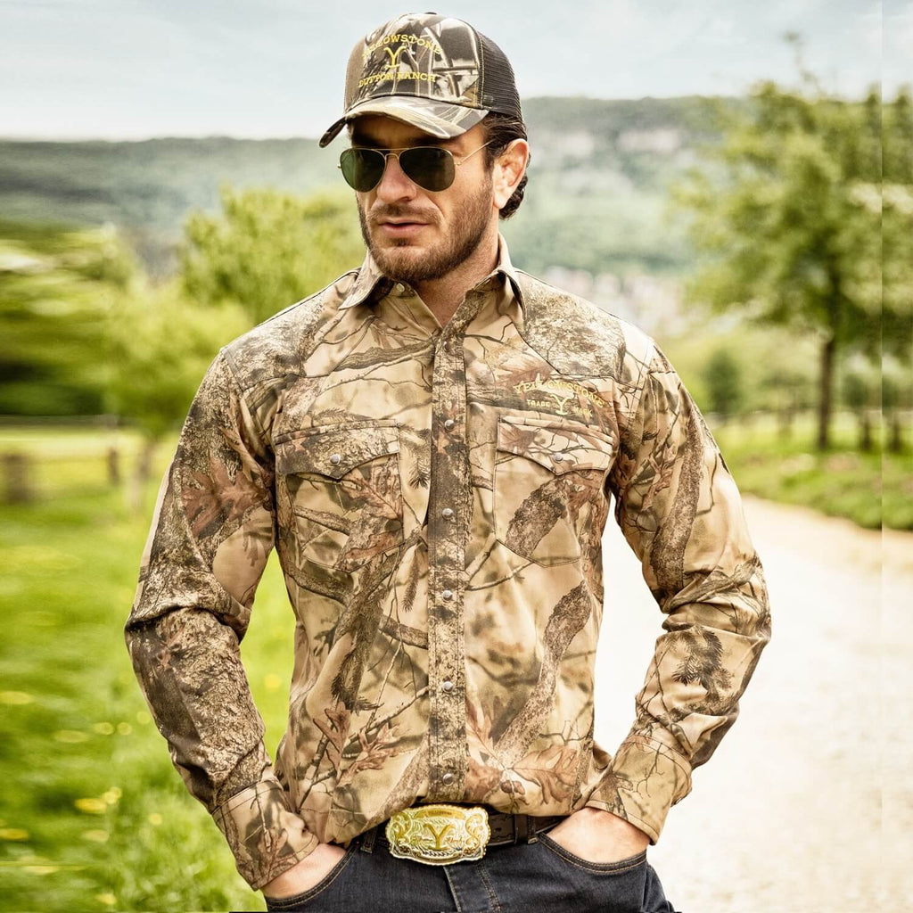 Official Yellowstone Western Shirt - Ride for the Brand Camo
