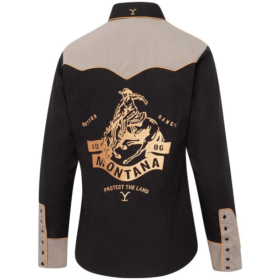 Yellowstone series women's blouse Cowgirl back