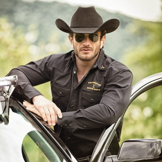 Yellowstone Dutton Ranch Western Shirt — Two-Tone Premium Embroidery