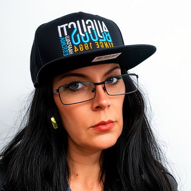 Augustibluus Flat Brim Snapback Cap - Black Official Festival Merch