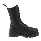 Herald ACS Black Steel Toe Safety Boots - Goodyear Welted Air Cushioned Work Boots for Men & Women