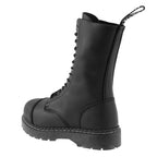 Herald ACS Black Steel Toe Safety Boots - Goodyear Welted Air Cushioned Work Boots for Men & Women