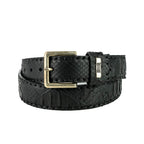 Python leather belt