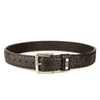 Python leather belt