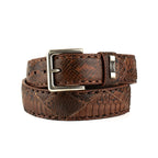 Python leather belt