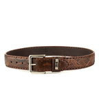 Python leather belt