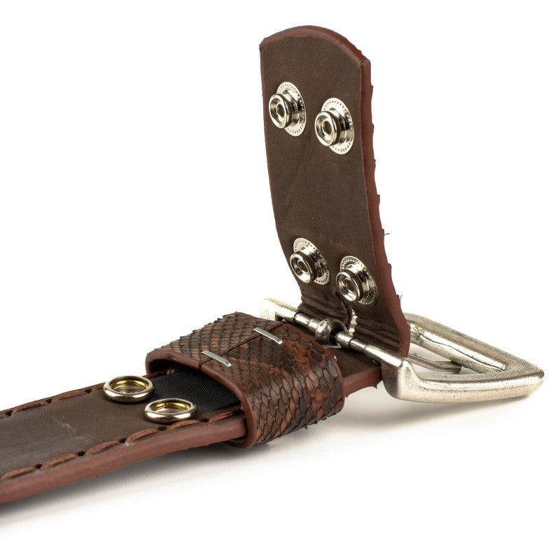 PYTHON LEATHER BELT