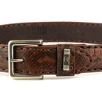 Python leather belt