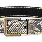 Python leather belt