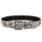 Python leather belt