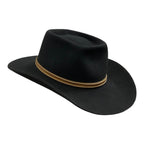 Western Brick — Handmade Black Cowboy Hat in 100% Stiff Wool Felt by Hatson