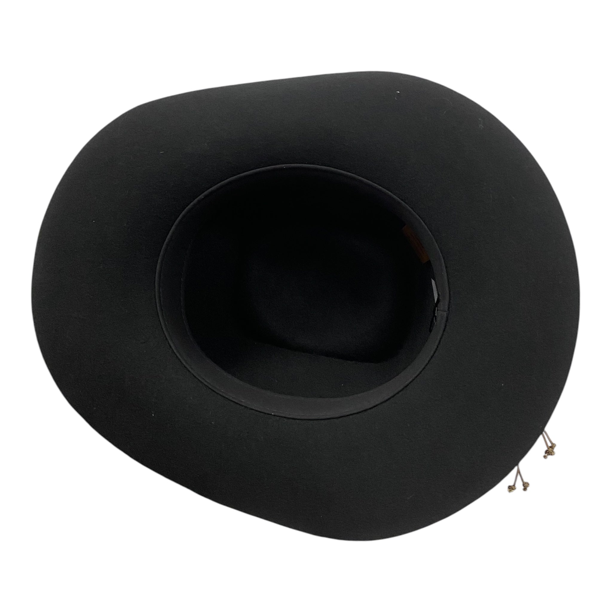 Western Brick — Handmade Black Cowboy Hat in 100% Stiff Wool Felt by Hatson