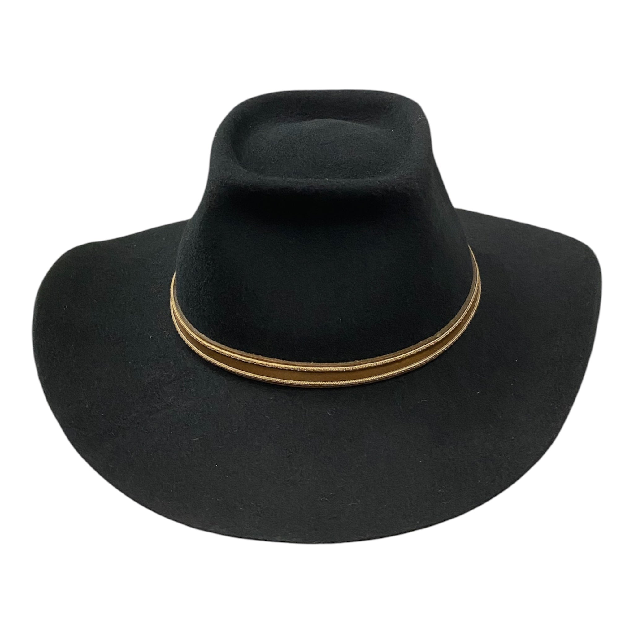 Western Brick — Handmade Black Cowboy Hat in 100% Stiff Wool Felt by Hatson