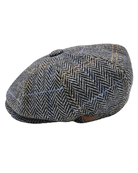 Checked Pattern Newsboy Cap