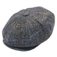 Checked Pattern Newsboy Cap