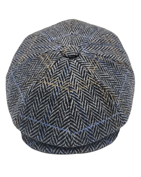 Checked Pattern Newsboy Cap