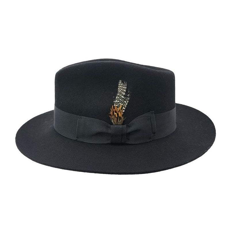 CLASSIC STIFF BRIM FEDORA HAT