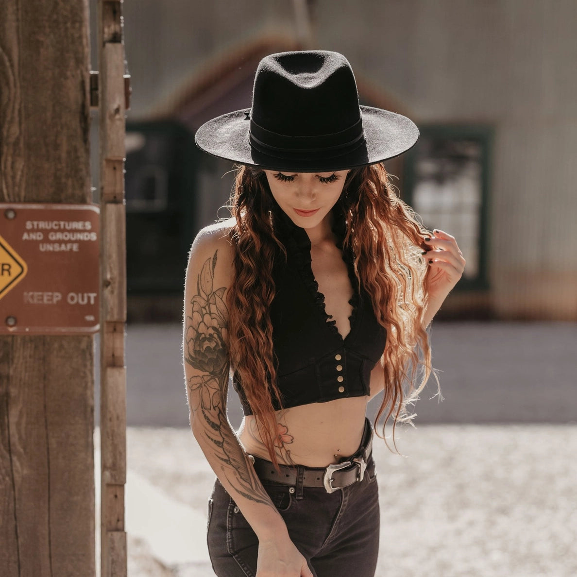 AUSTRALIAN WOOL FELT HAT JAWA BLACK