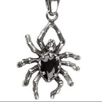 SILVER PENDANT CRYSTAL SPIDER