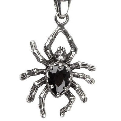 SILVER PENDANT CRYSTAL SPIDER