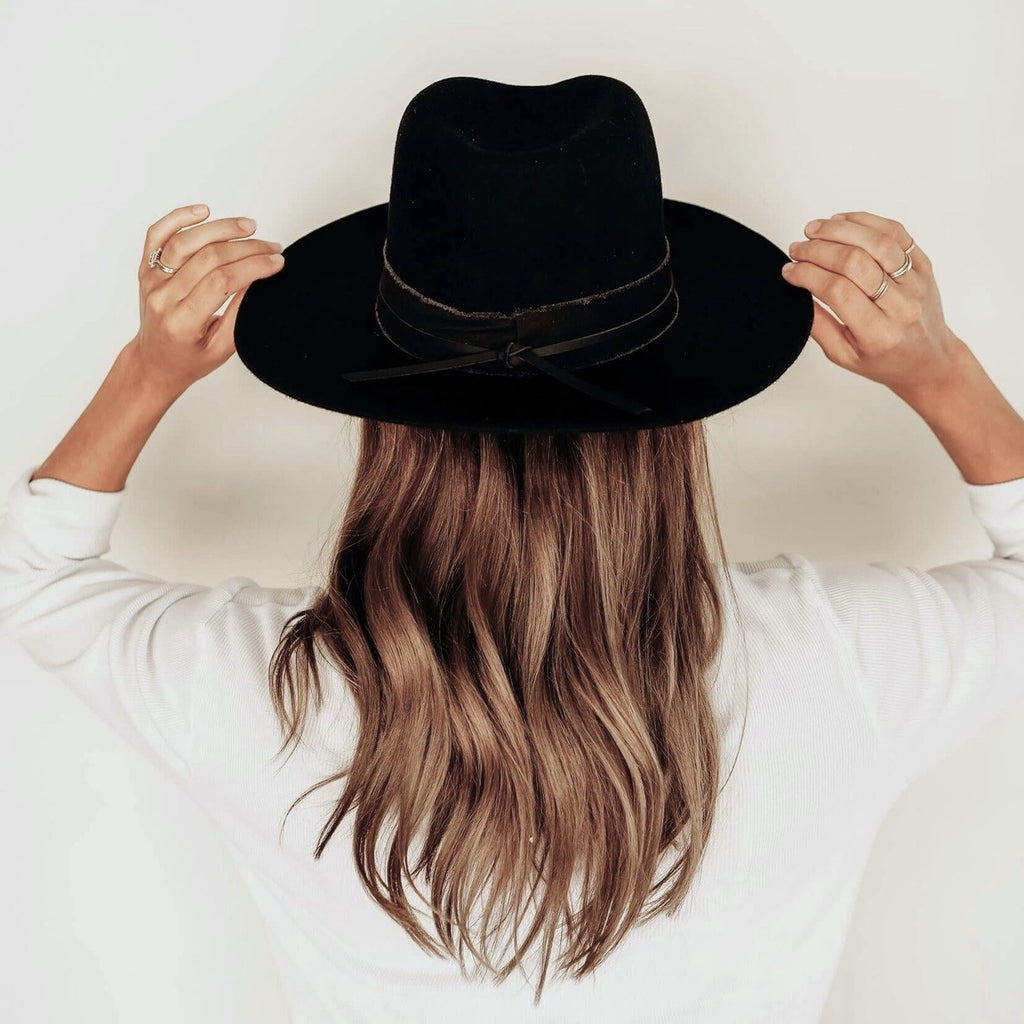 AUSTRALIAN WOOL FELT HAT JAWA BLACK