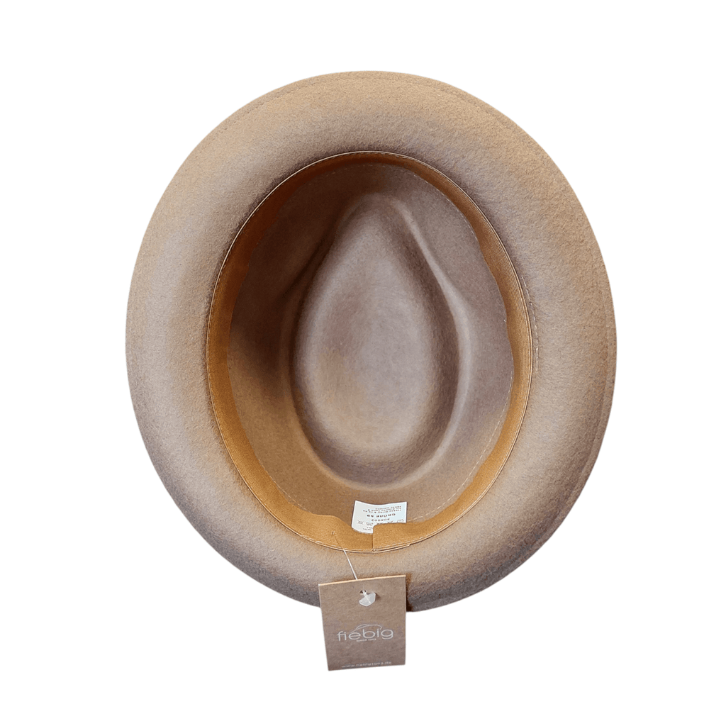 Wool felt trilby hat with striped grosgrain ribbon trim - premium fedora style hat in classic design