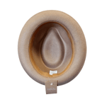 Wool felt trilby hat with striped grosgrain ribbon trim - premium fedora style hat in classic design