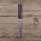 Folding Comb Greaser's Finest open for using - Stainless Steel with Bottle Opener