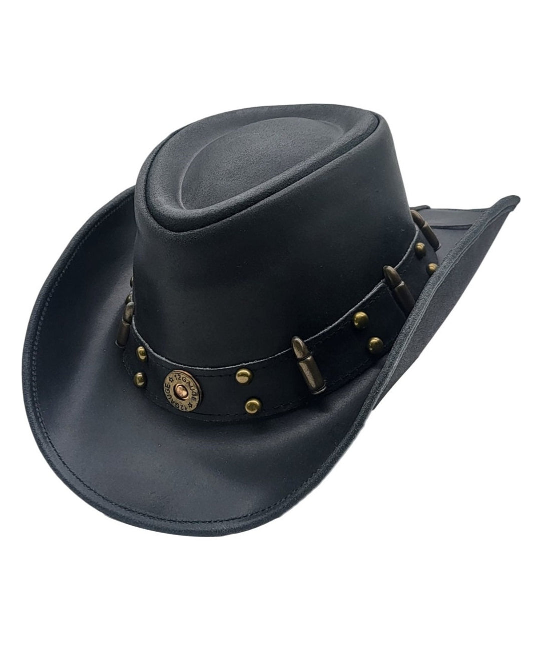 GENUINE BLACK LEATHER HAT