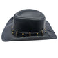 GENUINE BLACK LEATHER HAT