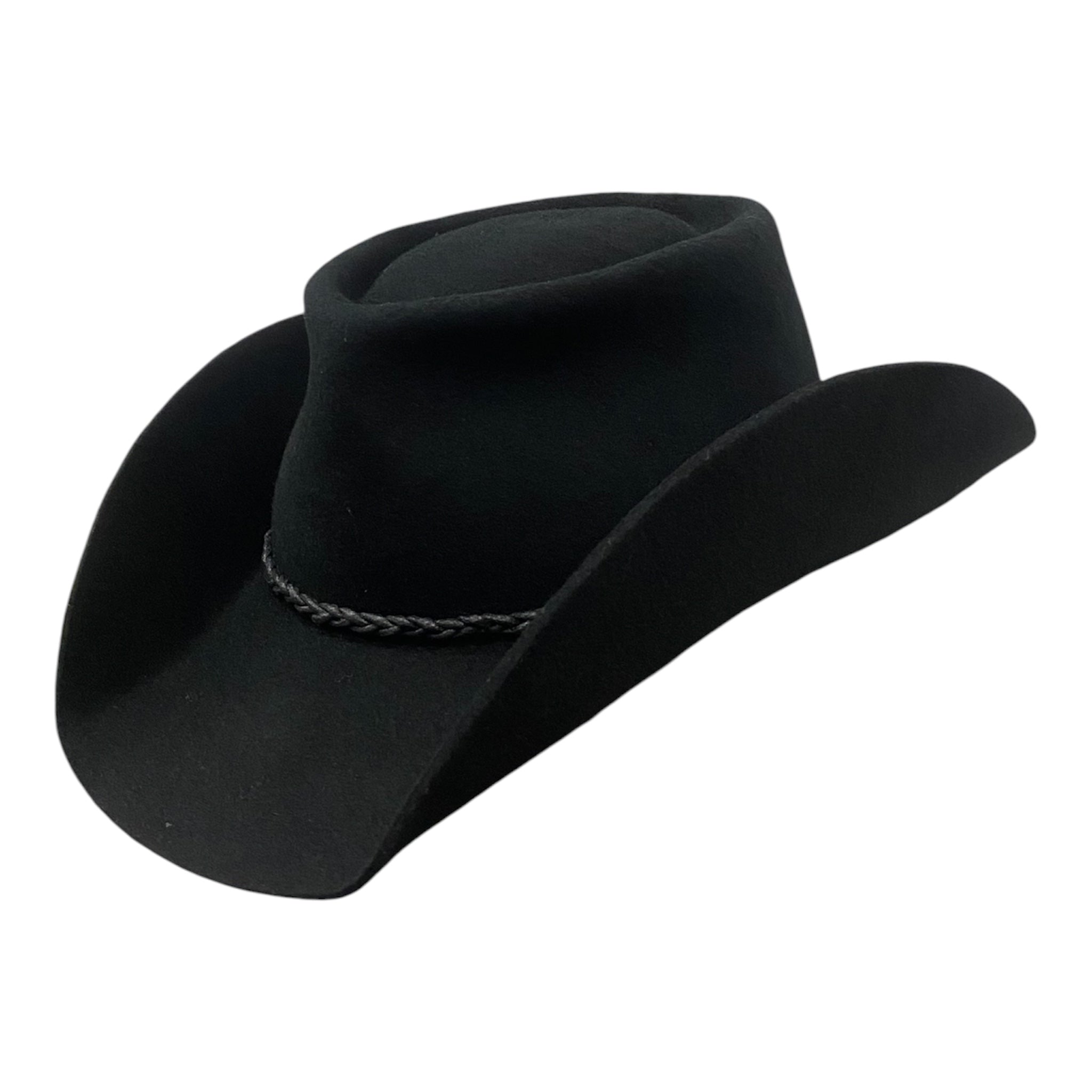 Western Wool Felt handmade Hat Thunder - Black Cowboy Hat