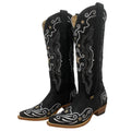 High Black Suede Women's Western Boots – My Star