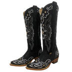 High Black Suede Women's Western Boots – My Star