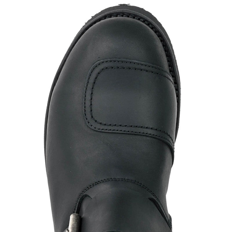 LEATHER BIKER BOOTS WITH ZIPPER